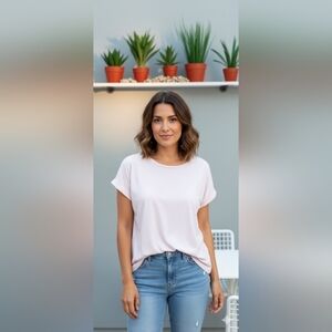 Croft & Barrow Essential Crewneck TeeColor: Pink  Size:L (EUC)